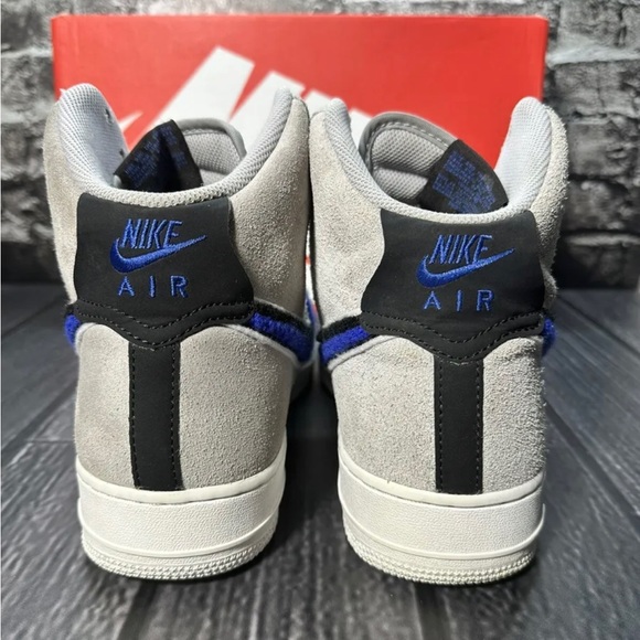 Nike Air Force 1 High LV8 'Chenille Fluff Swoosh' Shoe Size 11.5 Grey 806403-015 - Picture 9 of 13